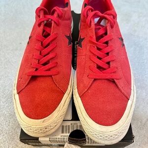 Men's Converse One-Star Red Nubuck, Size 7 1/2